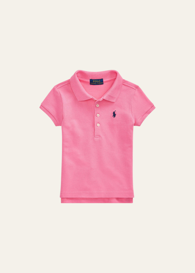 Shop Ralph Lauren Girl's Short-sleeve Knit Polo Shirt