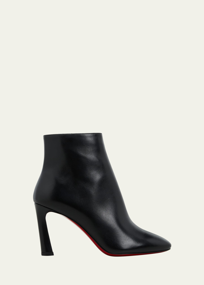 Shop Christian Louboutin So Eleonor Leather Red Sole Booties