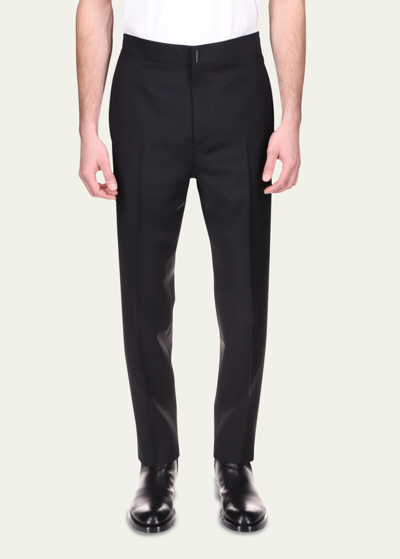 Shop Givenchy Men's Solid Tapered Wool Trousers