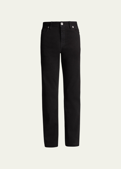 Shop Brioni Men's Twill 5-pocket Pants, Black