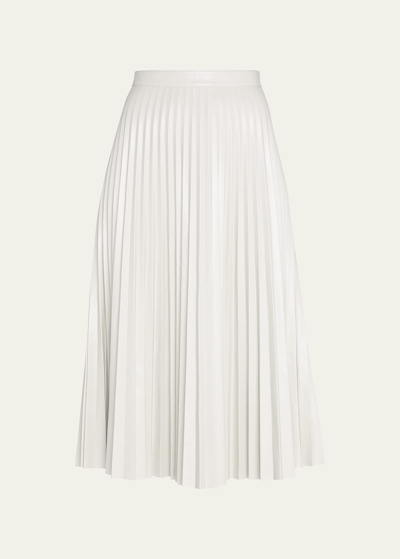 Shop Proenza Schouler White Label Pleated Vegan Leather Midi Skirt