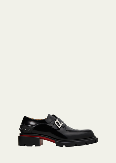 Shop Christian Louboutin Men's Our Georges Monk Strap Loafers