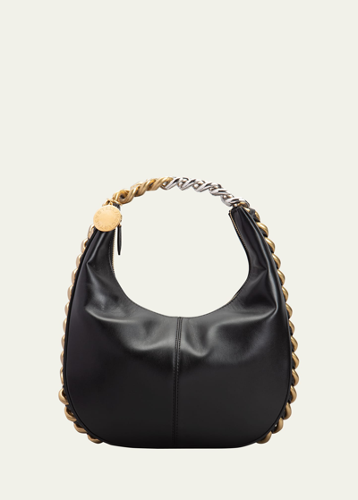 Shop Stella Mccartney Small Alter Leather Two-tone Chain Shoulder Bag