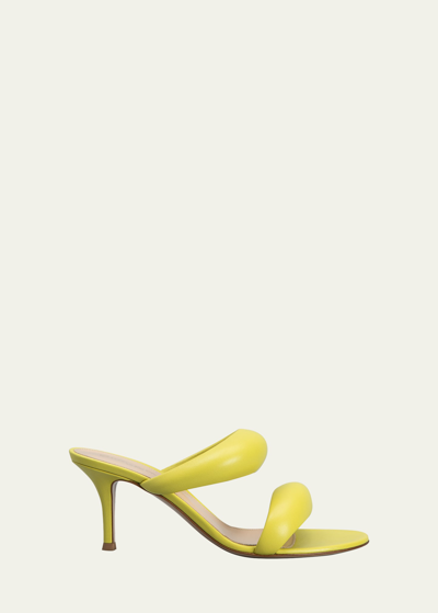 Shop Gianvito Rossi Bijoux Puffy Napa Dual-band Slide Sandals