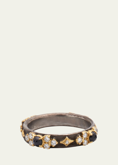 Shop Armenta Old World Crivelli Stack Band Ring With Black Sapphires