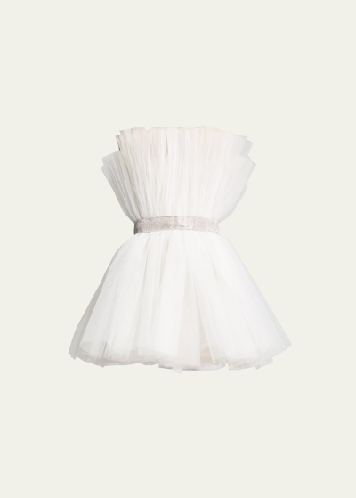 Shop Bronx And Banco Anna Strapless Pleated Tulle Mini Dress