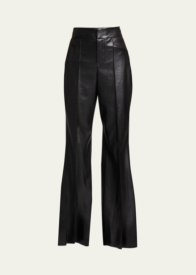 Shop Alice And Olivia Dylan High-waist Faux-leather Pants