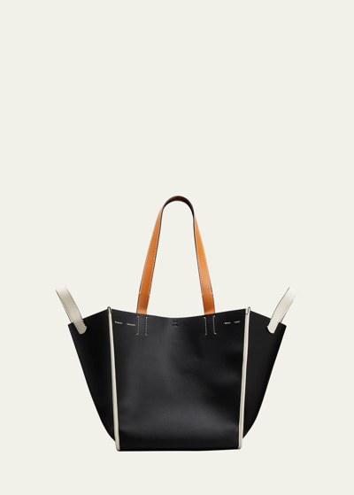 Shop Proenza Schouler White Label Mercer Xl Tricolor Leather Tote Bag