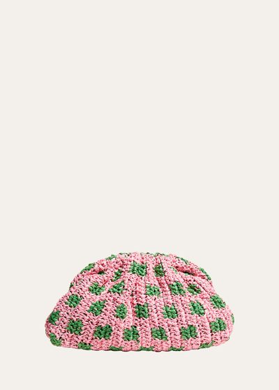 Shop Maria La Rosa Game Striped Crochet Clutch Bag