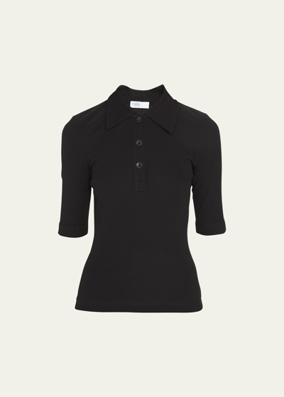 Shop Rosetta Getty Fitted Polo T-shirt