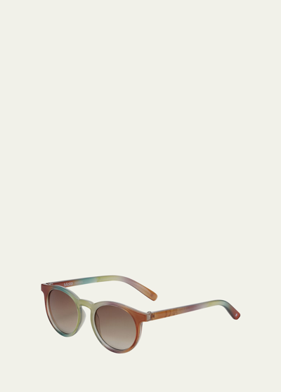 Shop Molo Girl's Sunshine Toddler Round-frame Sunglasses In Rainbow