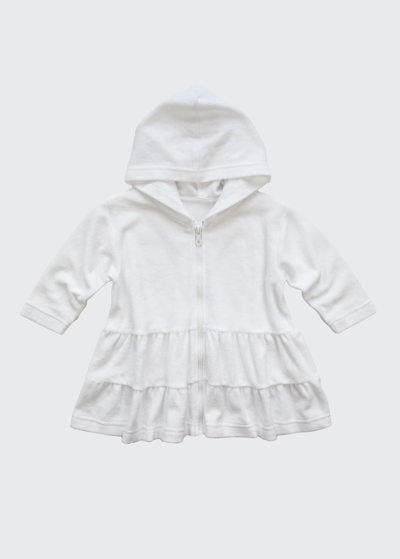 Shop Florence Eiseman Girl's Solid Terry Hooded Tiered Coverup