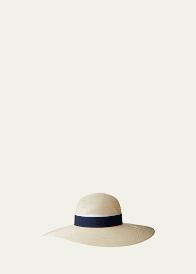 Shop Maison Michel Large-brim Straw Hat