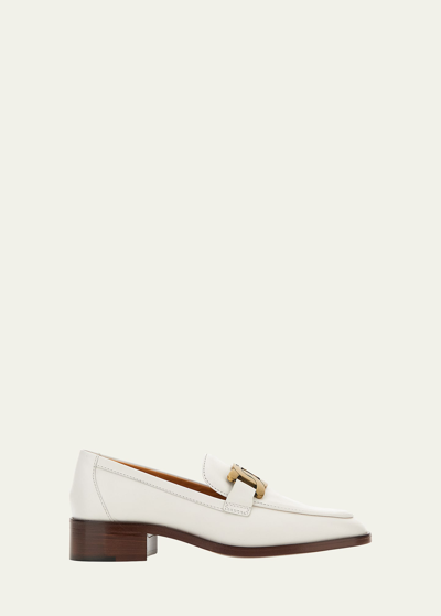 Shop Tod's Kate Leather Chain Loafers