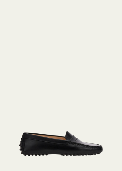 Shop Tod's Gommini Leather Driver Penny Loafers