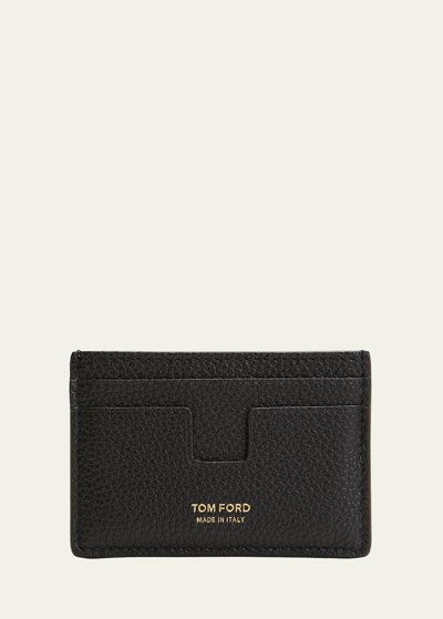 Shop Tom Ford Men's Leather T-line Classic Card Holder
