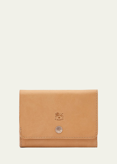 Shop Il Bisonte Unisex Leather Snap Wallet
