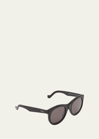 Shop Tol Eyewear Incognito Round Acetate Sunglasses