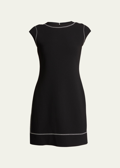 Shop Theory Cap-sleeve Embroidered Shift Dress