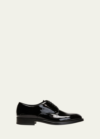 Shop Giorgio Armani Men's Patent Leather Derby Shoes