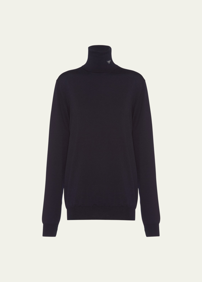 Shop Prada Superfine Wool Turtleneck Sweater