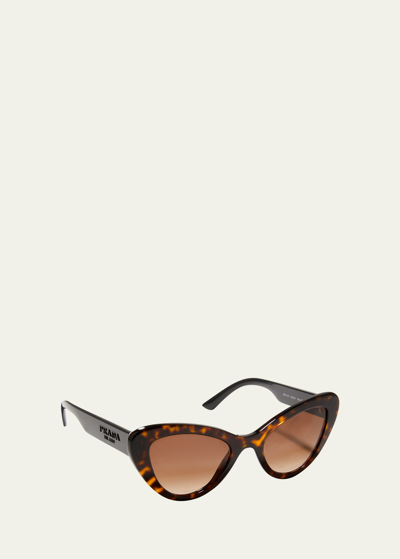 Shop Prada Two-tone Acetate Cat-eye Sunglasses