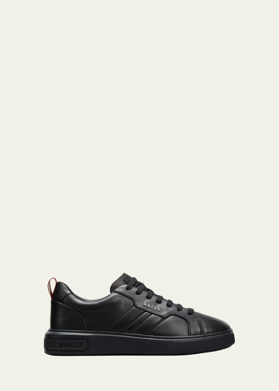 Shop Bally Men's Maxim Leather Low-top Sneakers