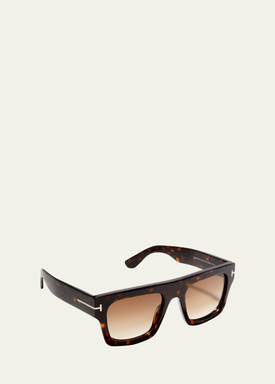 Shop Tom Ford Fausto Square Acetate Sunglasses