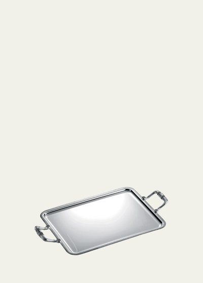 Christofle Malmaison Sivler-plated Serving Tray With Handles