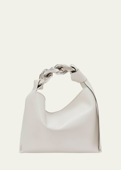 Shop Jw Anderson Small Knot Chain Leather Top-handle Bag
