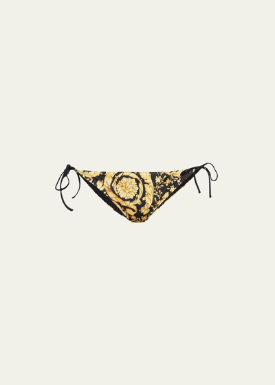 Shop Versace Barocco-print Bikini Bottoms