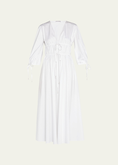 Shop Altuzarra Donrine Self-tie Midi Dress, White