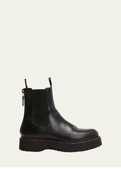 Shop R13 Single Stack Leather Chelsea Boots