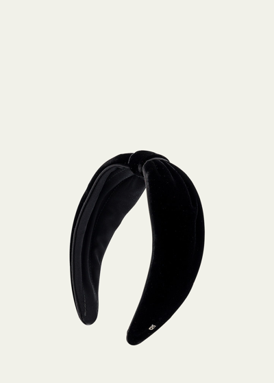 Shop Alexandre De Paris Knot Velvet Headband