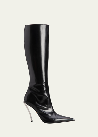 Shop Versace Metal Heel Boots