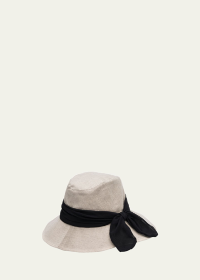 Shop Eugenia Kim Jordana Packable Linen Bucket Hat