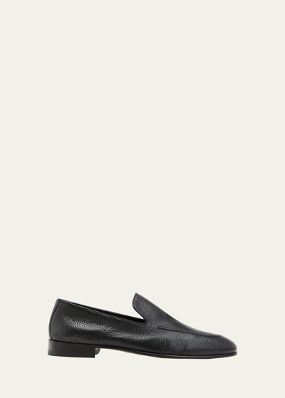 Shop Manolo Blahnik Men's Truro Leather Loafers