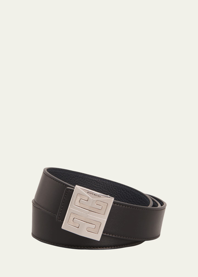Shop Givenchy Men's 4g-buckle Reversible Leather Belt