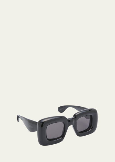 Shop Loewe Inflated Square Injection Plastic Sunglasses