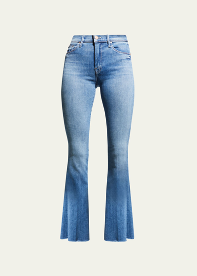 Shop Mother The Weekender Fray Flare Jeans