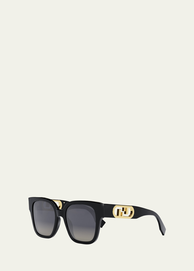 Shop Fendi Ff Square Acetate Sunglasses