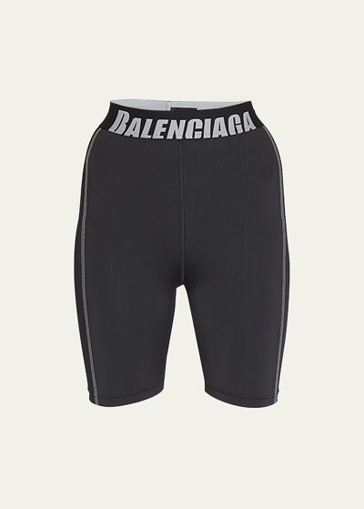 Shop Balenciaga Logo Detail Cycling Shorts