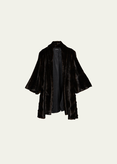 Shop Balenciaga Fake Mink Oversize Coat