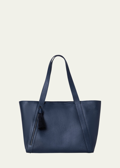 Shop Akris Alexa Zip Leather Tote Bag