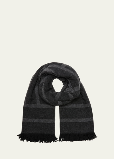 Shop Totême Monogram Wool-cashmere Scarf