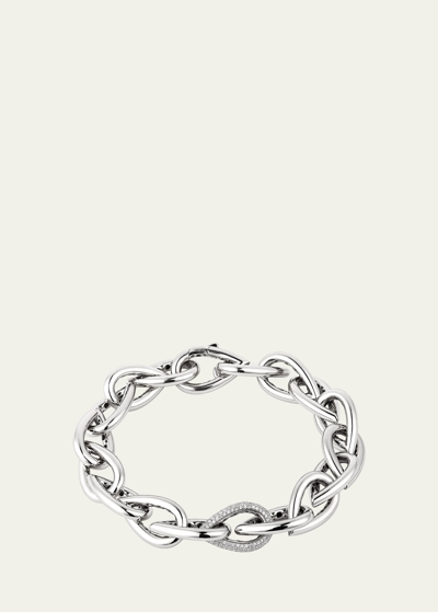Shop Engelbert White Gold Drop Link Armband Bracelet With Diamonds