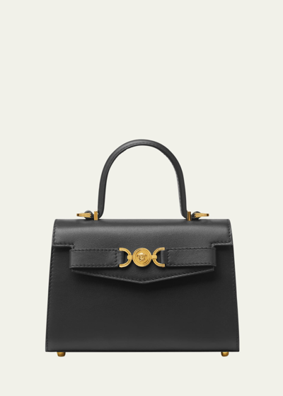 Shop Versace La Medusa 95 Small Leather Top-handle Bag