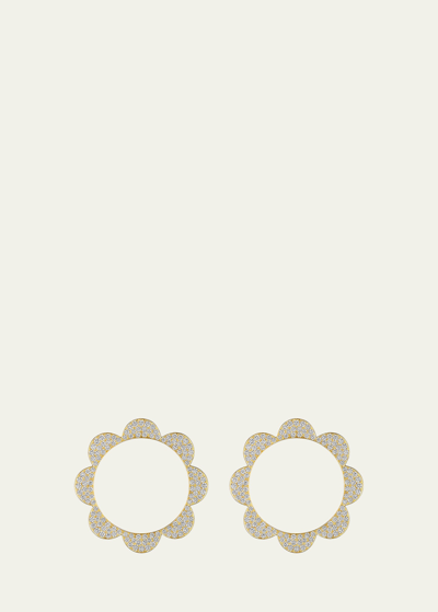 Shop Cadar 18k Gold Medium Bloom Triplet Diamond Stud Earrings