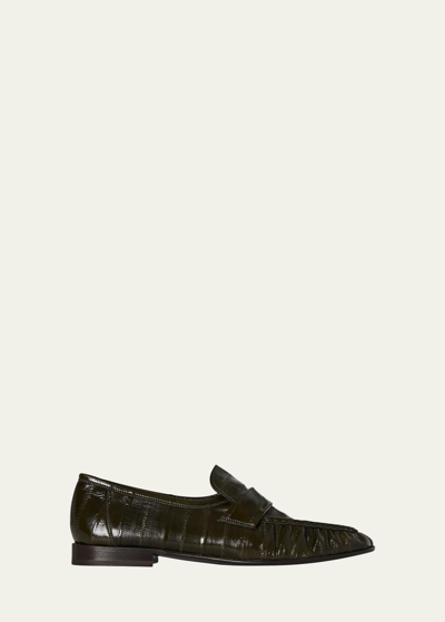 Shop The Row Soft Leather Flat Loafers
