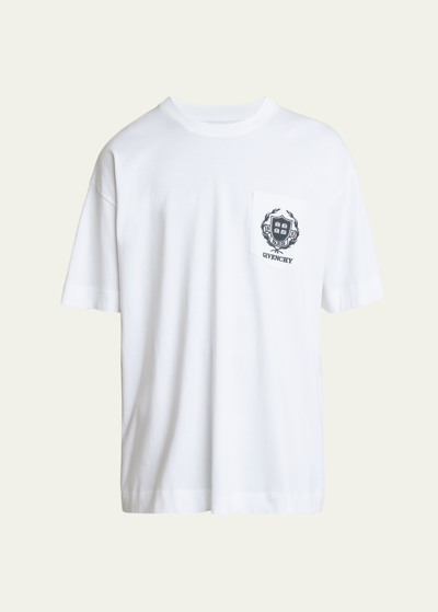 Shop Givenchy Men's Jersey Crest Pocket T-shirt